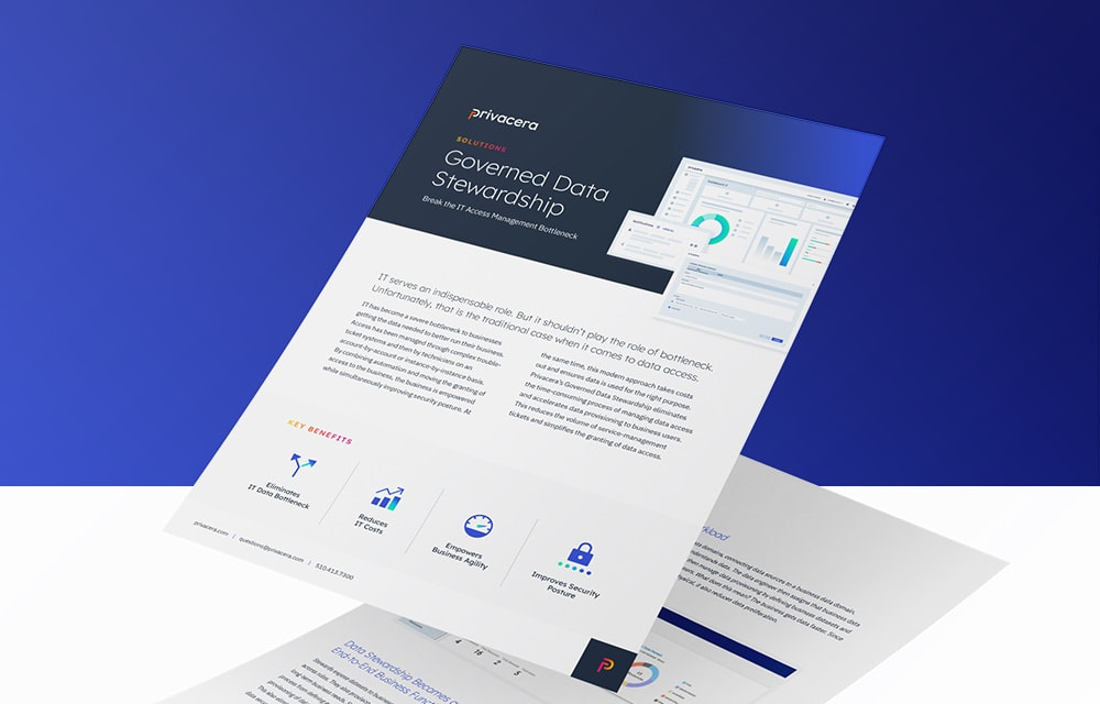 Thumbnail of data sheet entitled "Governed Data Stewardship Solution Brief"